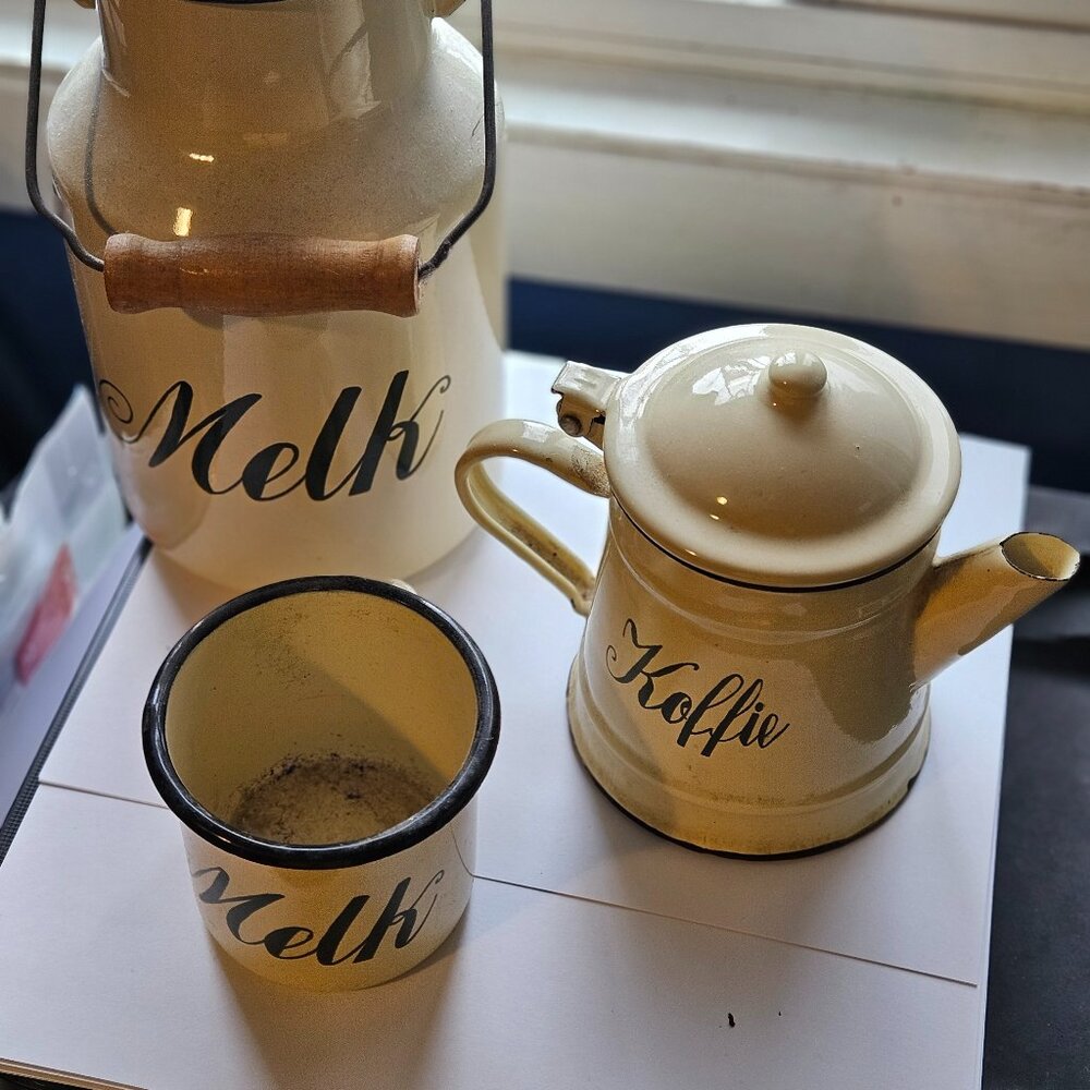 3 PIECE MILK COFFEE SET IMPORTED FROM HOLLAND.